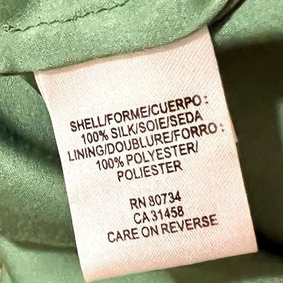 BCBGMaxAzria 100% Silk Green Chiffon bohemian Maxi Dress worn by Alysa King 4 - Picture 9 of 9